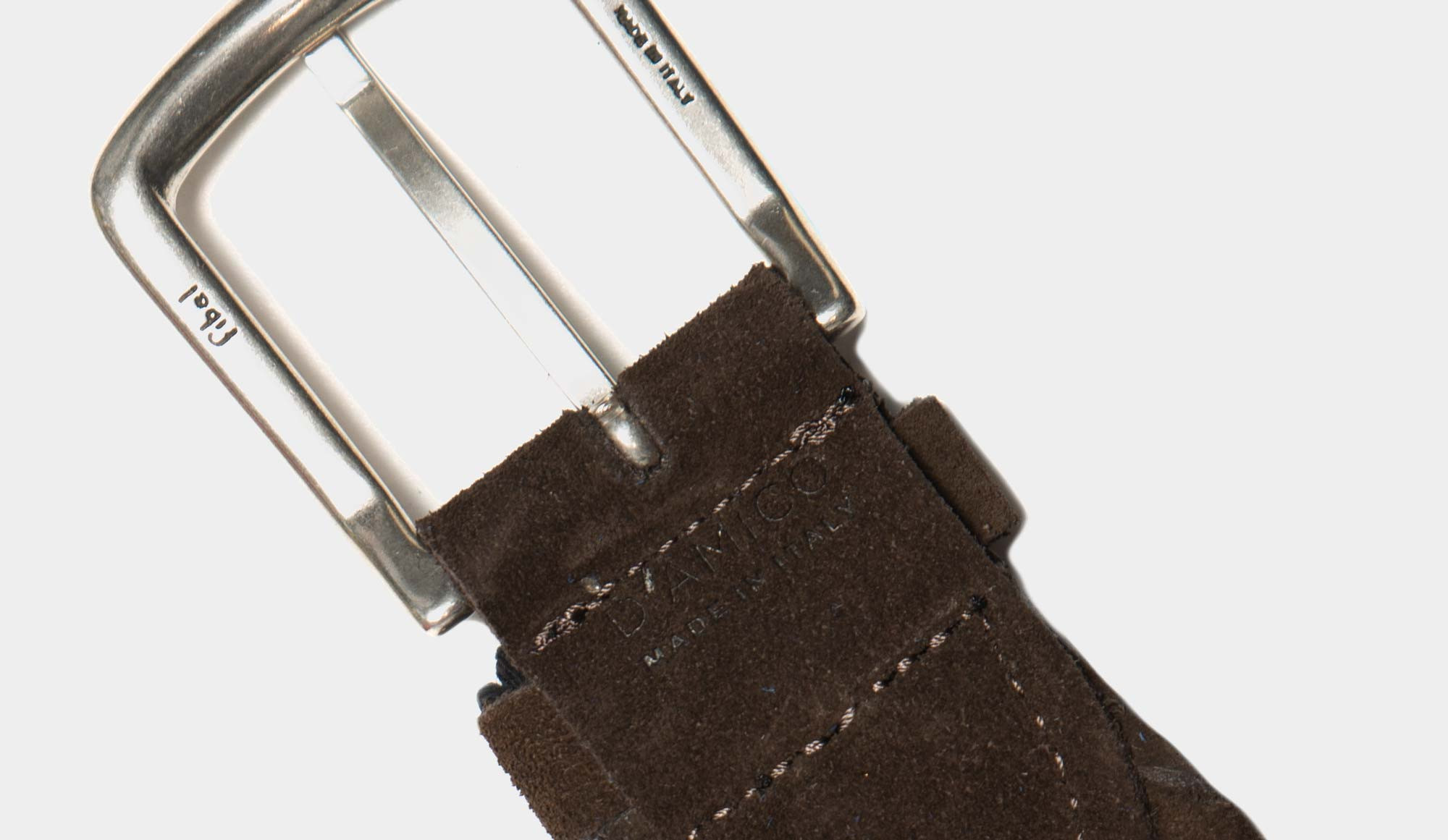 Andrea D'Amico ベルト80/105 Andrea d'Amico Braided Belt Suede Brown