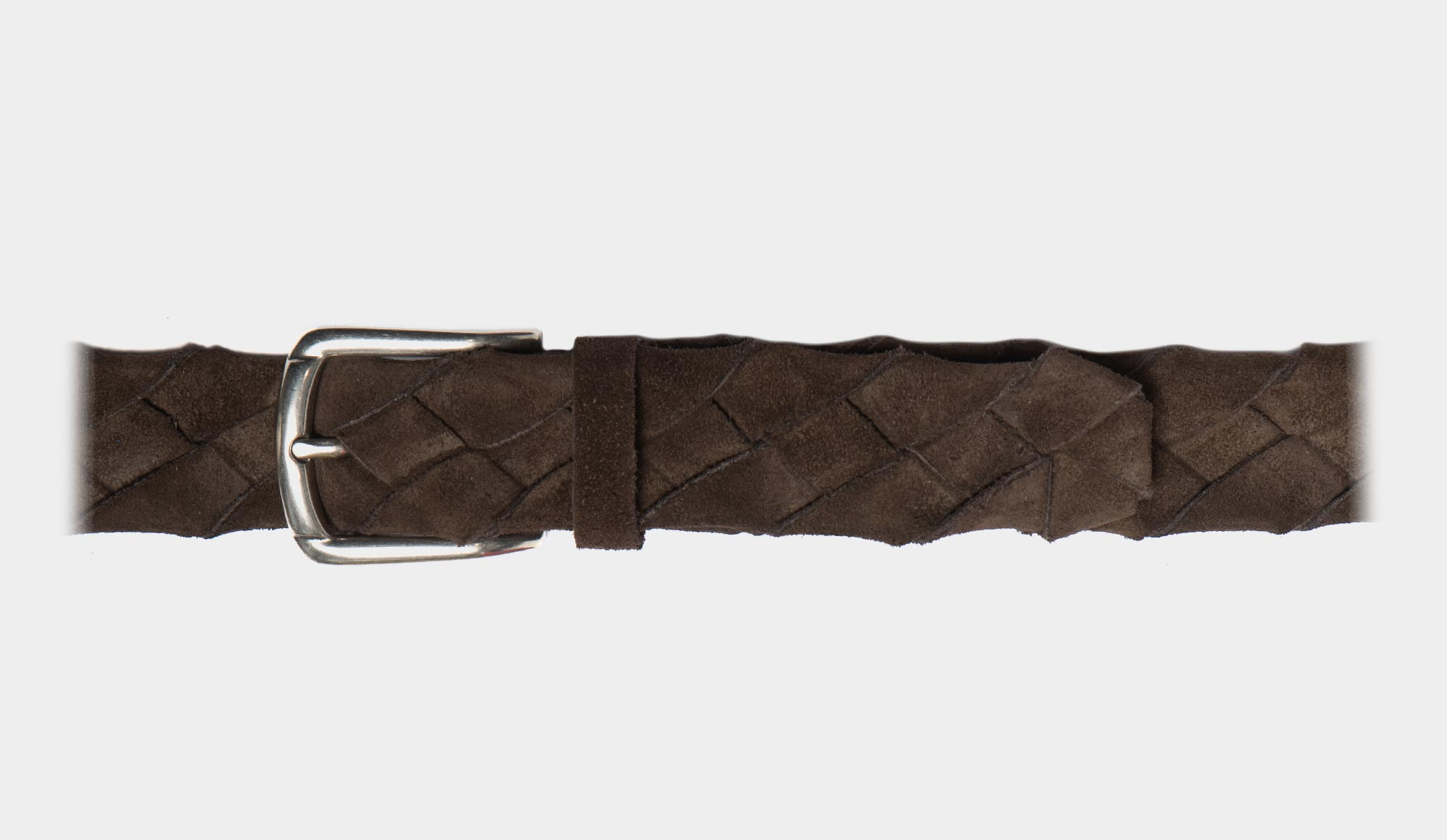 Andrea d'Amico Braided Belt Suede Brown