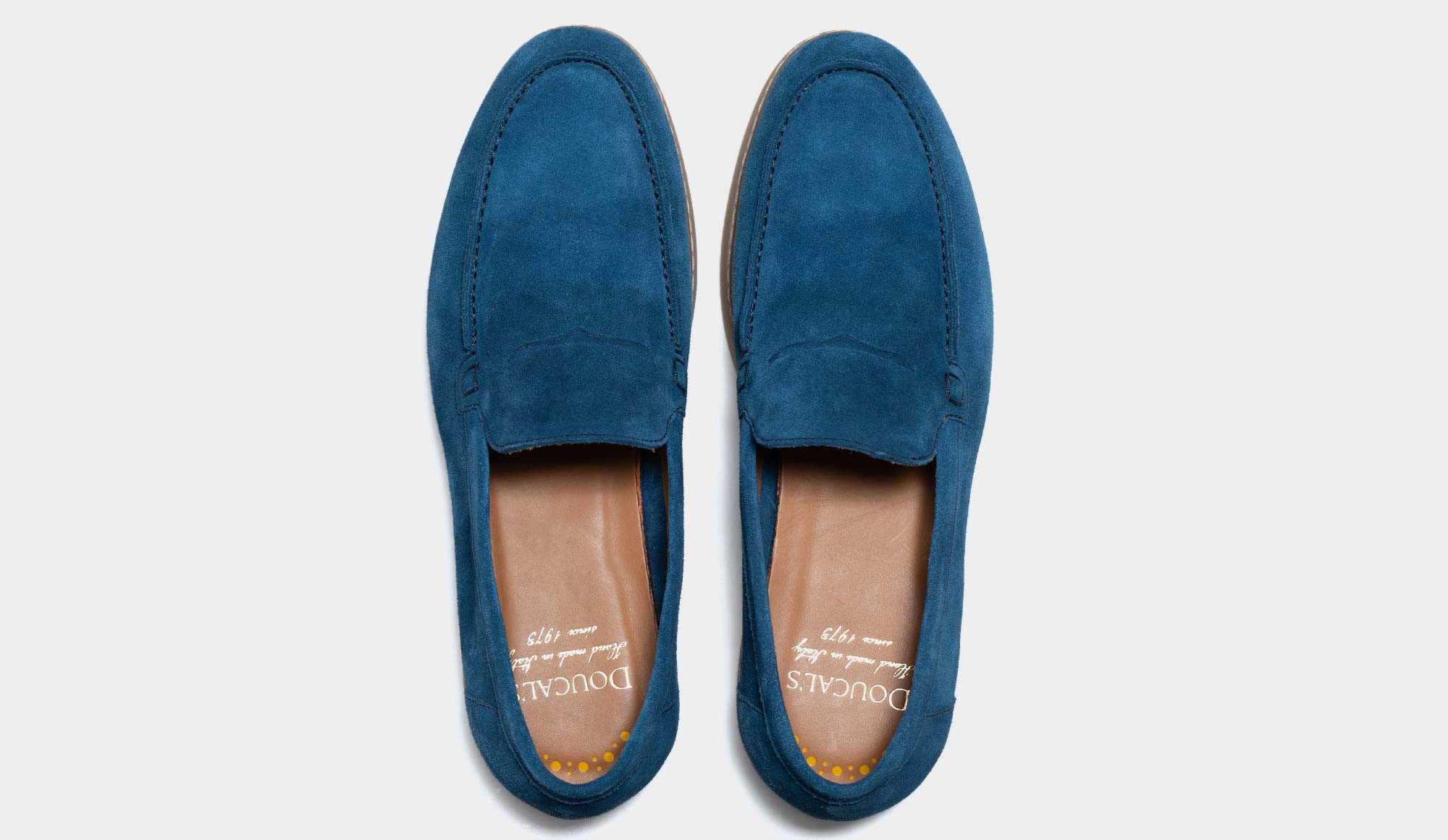 Suede loafers blue best sale