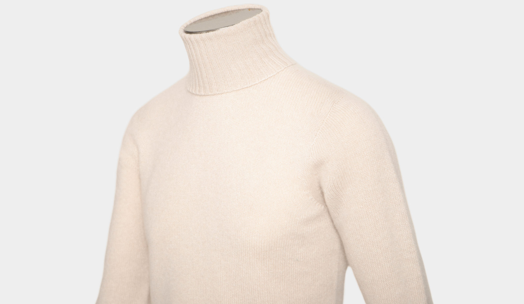 Drumohr Roll Neck Cashmere Off White