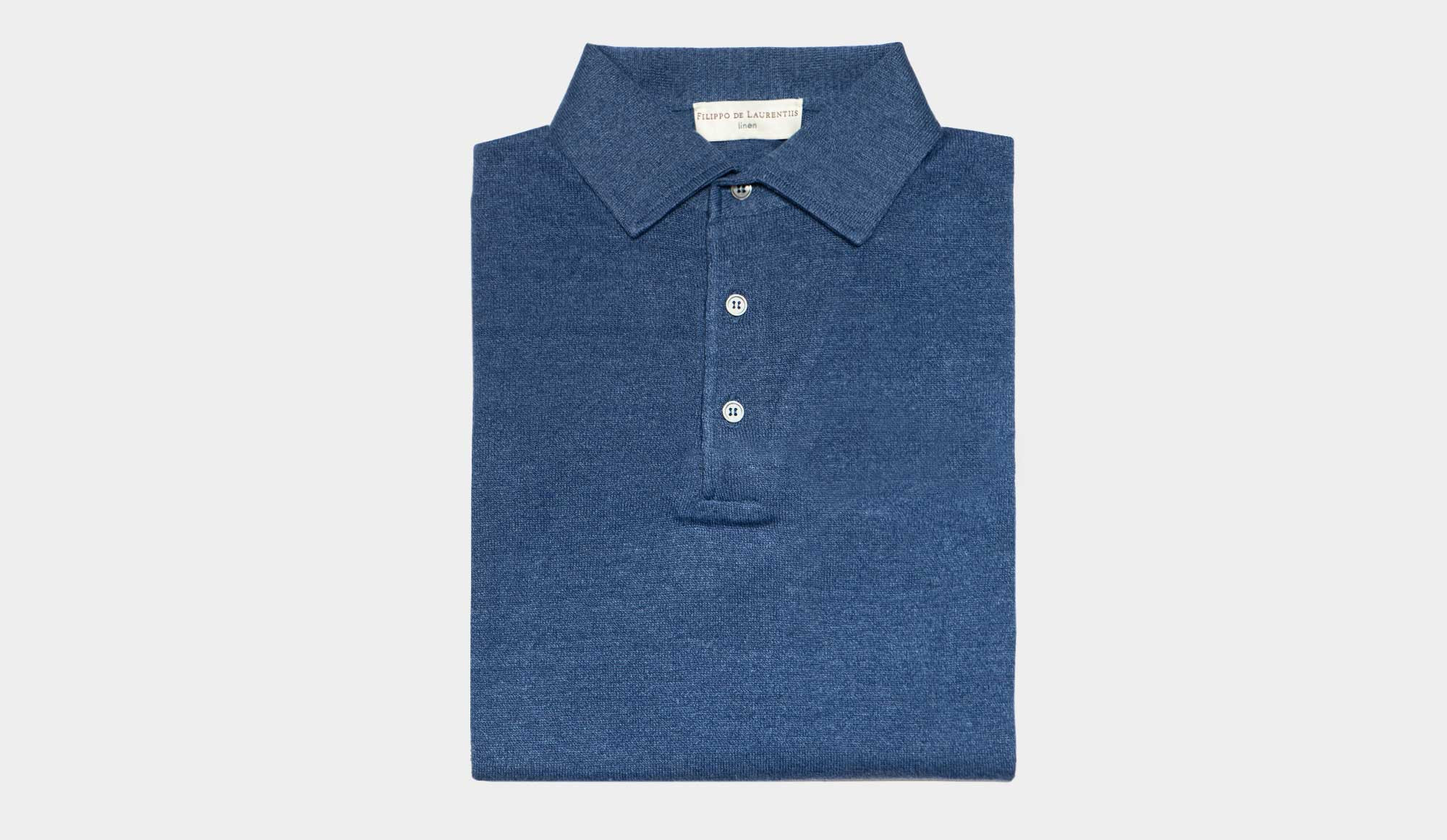 Filippo de Laurentiis Polo Short Sleeve Blue