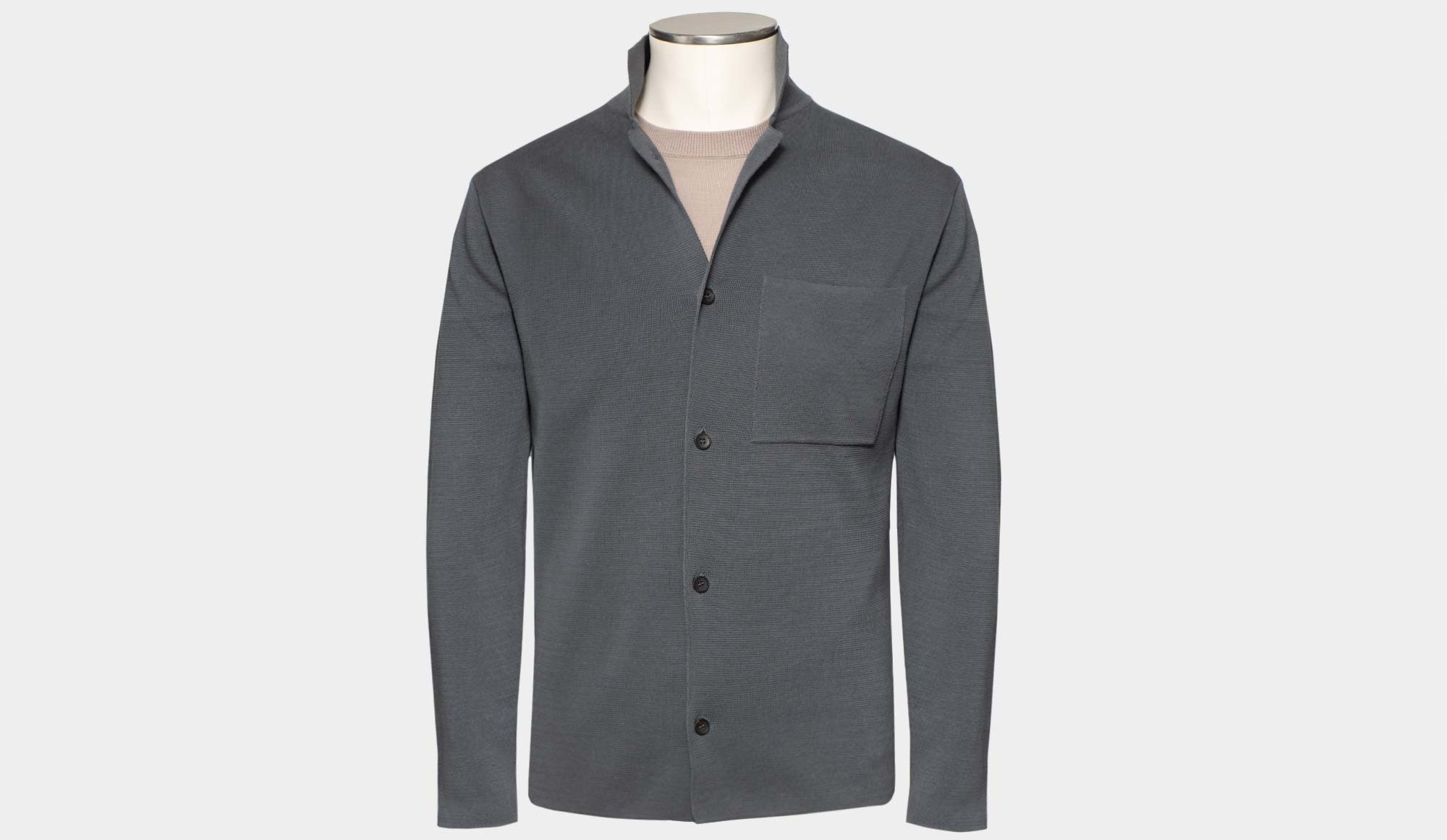 Filippo de Laurentiis Knitted Overshirt Grey