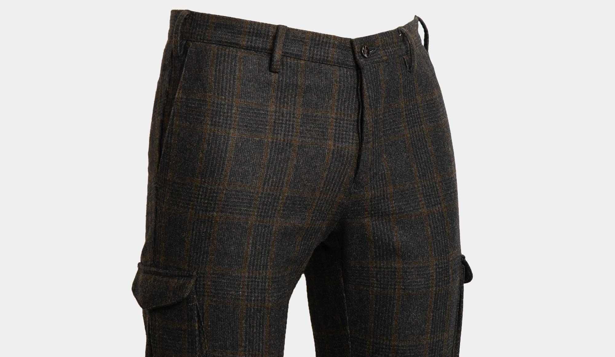 Germano Checked Flannel Cargo Pants