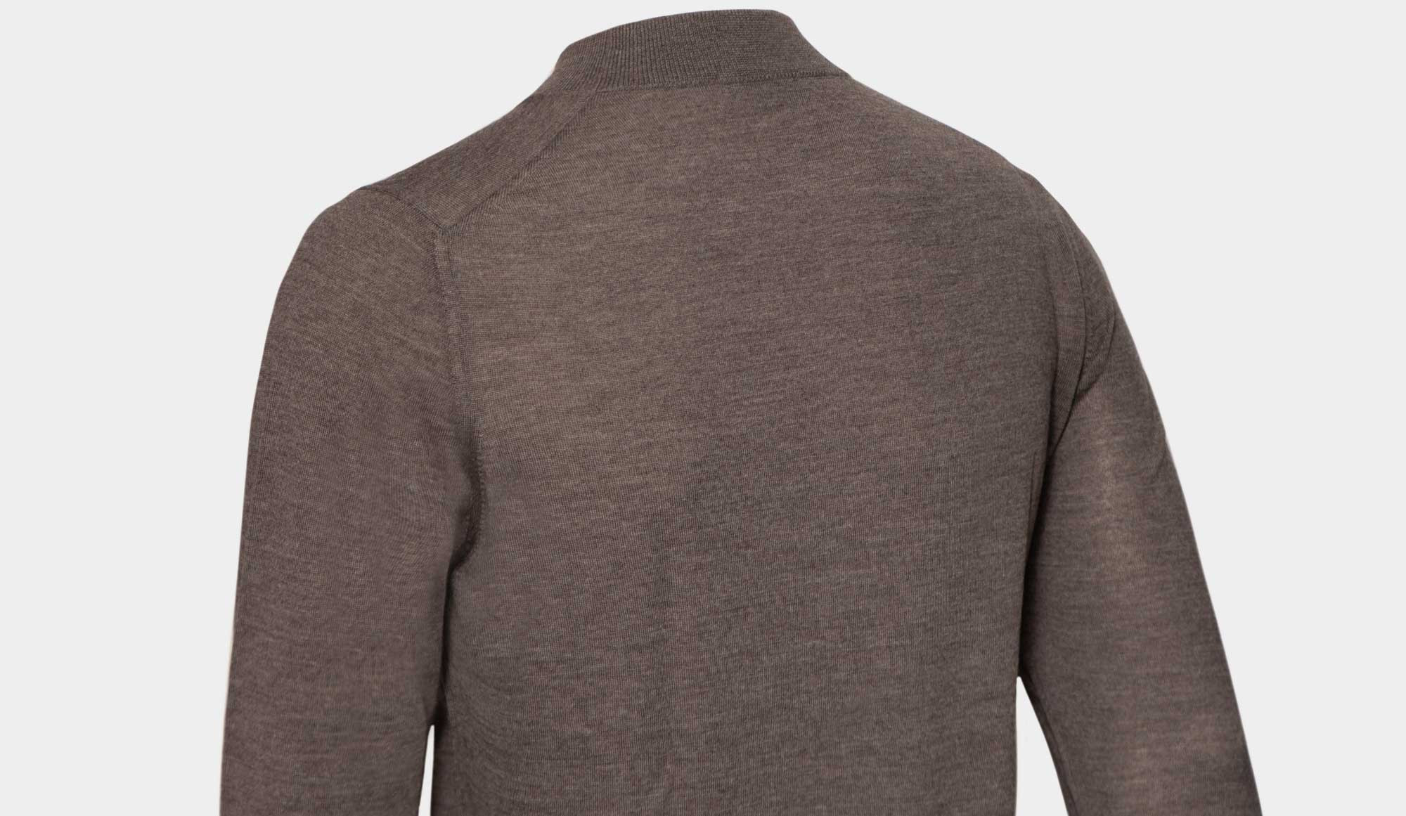 Gran Sasso Turtle Neck 'Super Tasmania' Medium Brown