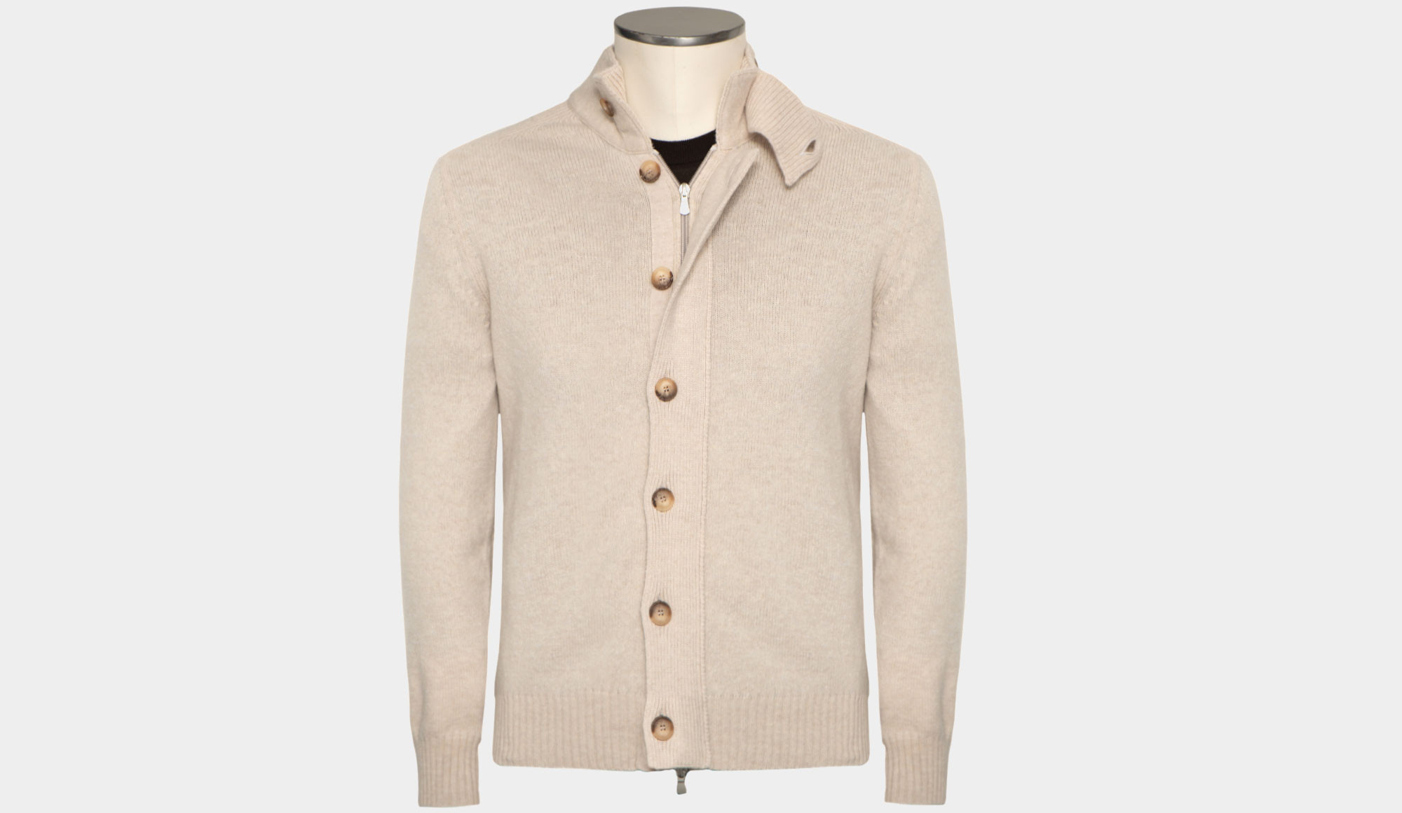 Gran Sasso Cardigan Lambswool Beige