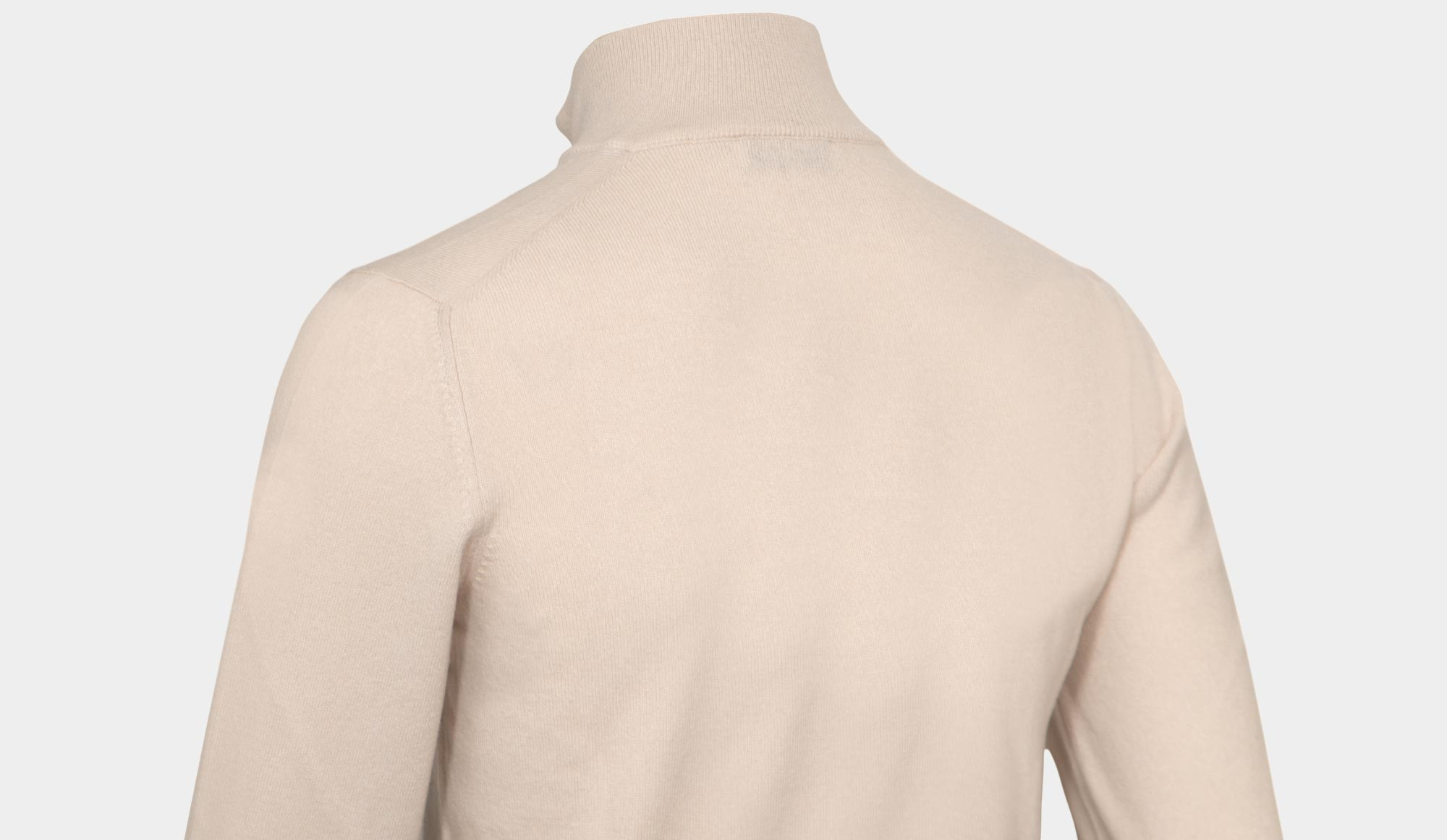 Gran Sasso Mock Neck Zip Sand