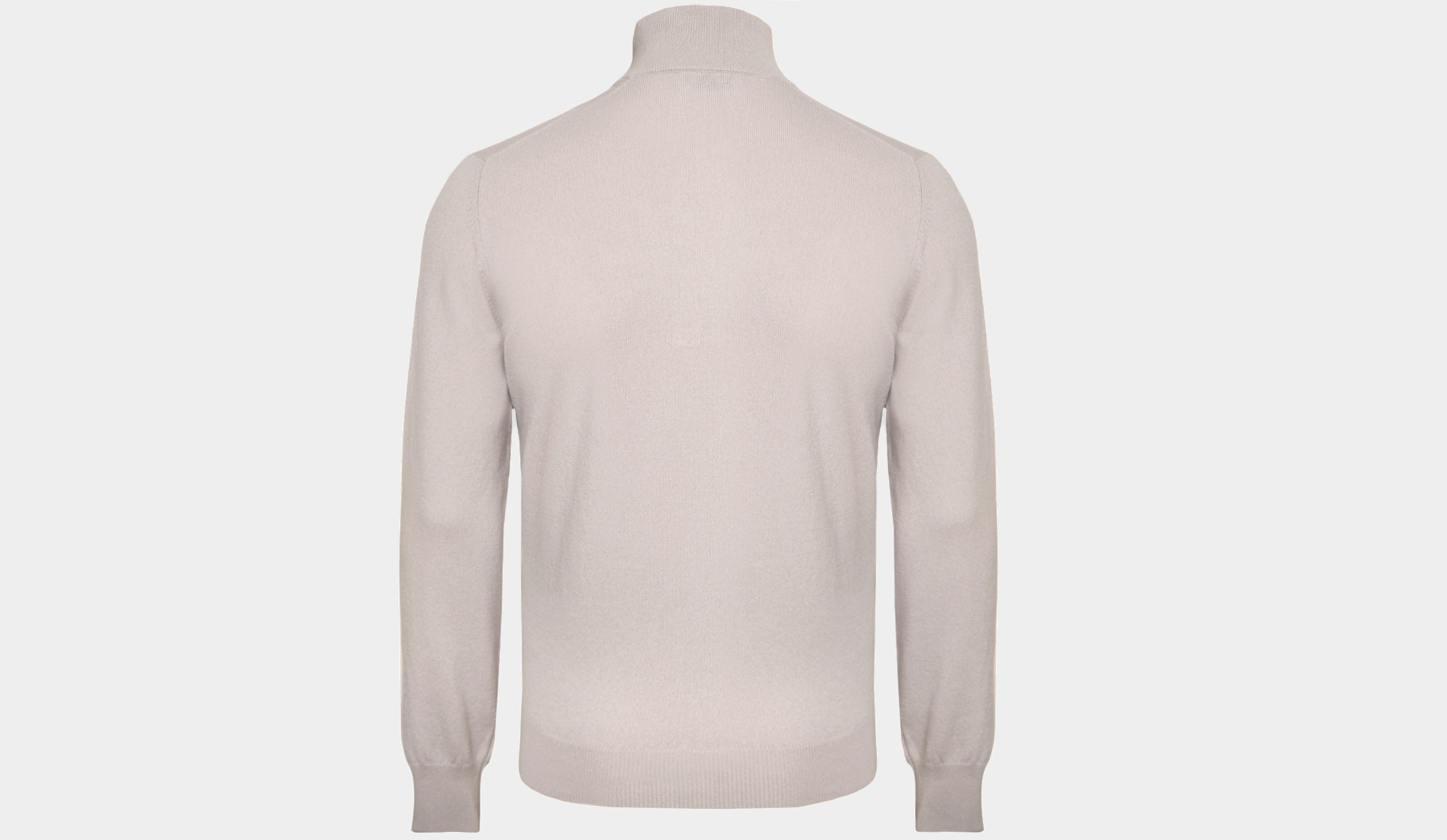 Gran Sasso Mock Neck Zip Stone