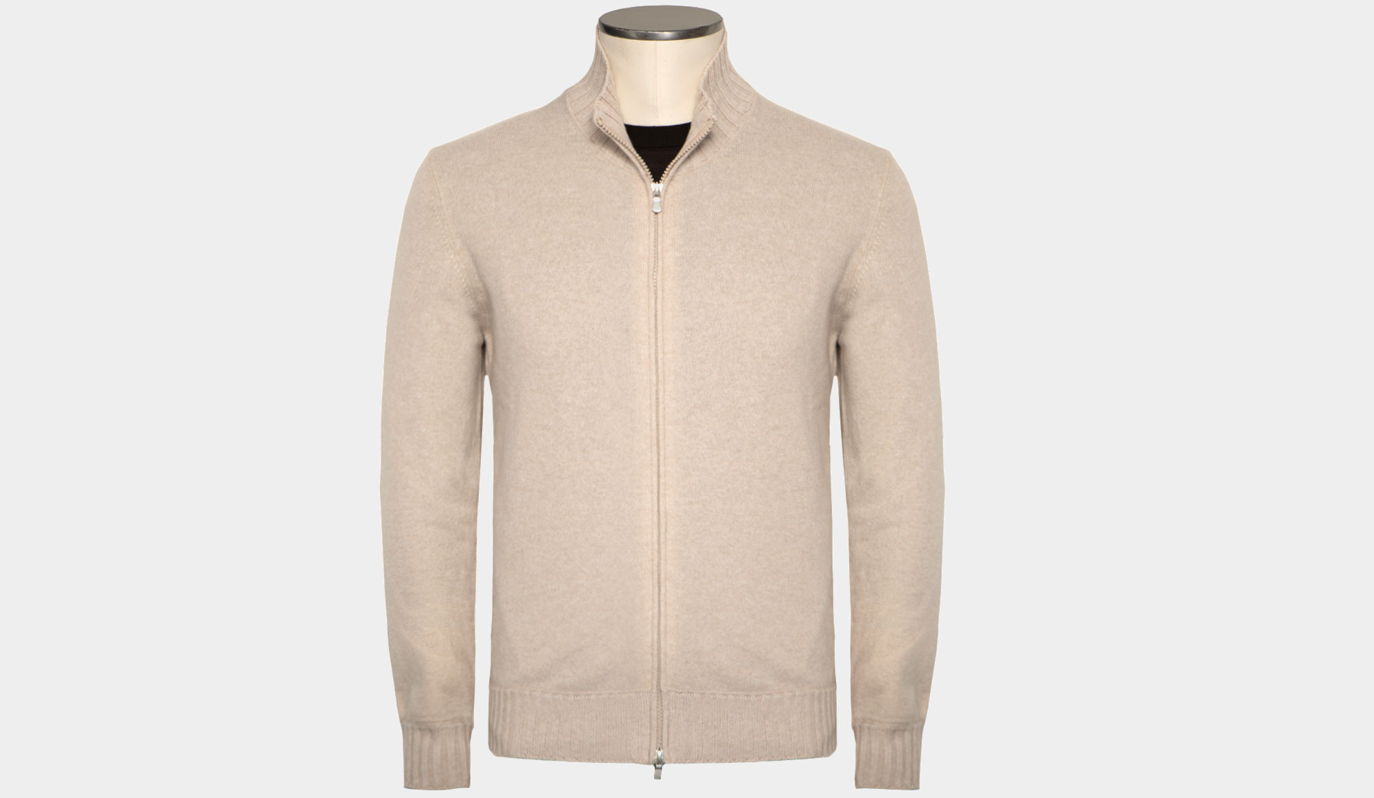 ニット・セーター GRAN SASSO Men Sweater 43112 23503030 Beige Gran Sasso Linen/Cotton Cricket V-Neck Sweater Beige at