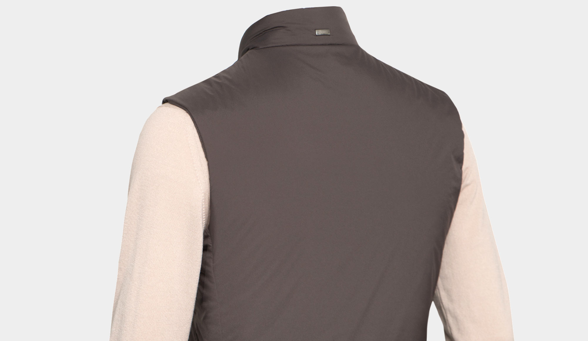 Herno Zip-up Technical Gilet Brown