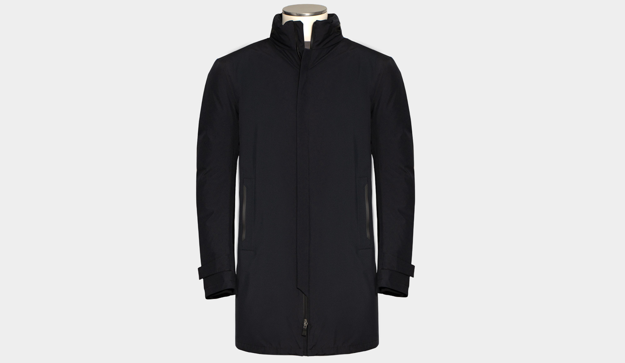 Herno カーリーコート ブラック 38 Herno 'Laminar' Car-Coat Navy