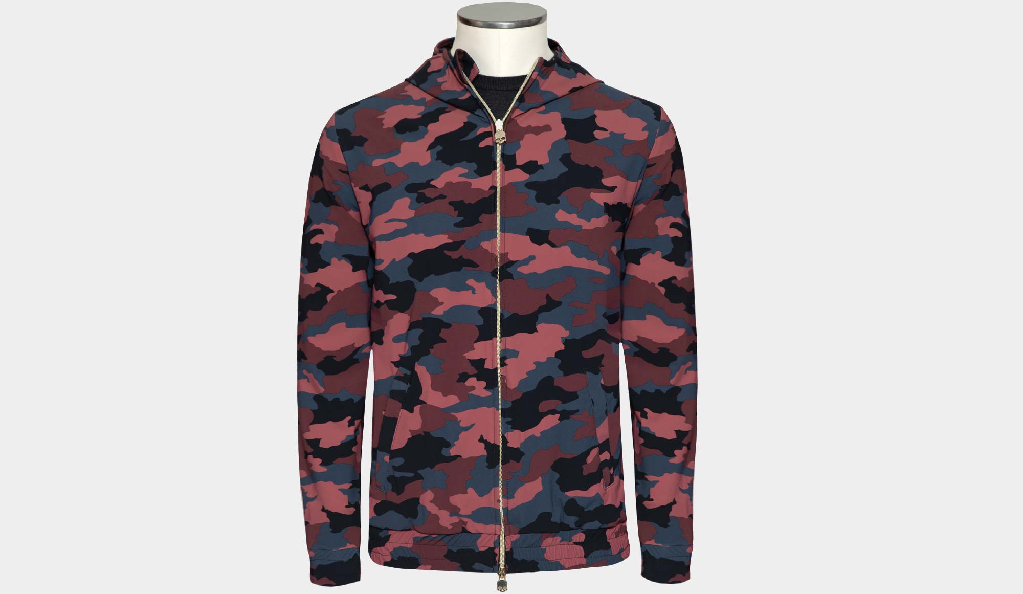 Red sales camo coat