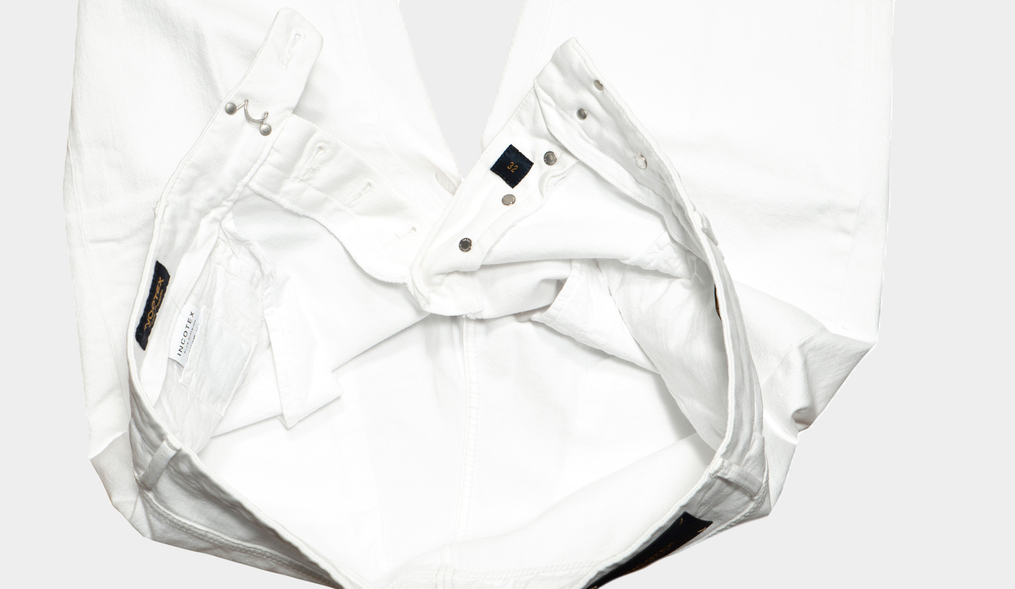Incotex Cotton Trousers 5-Pocket White