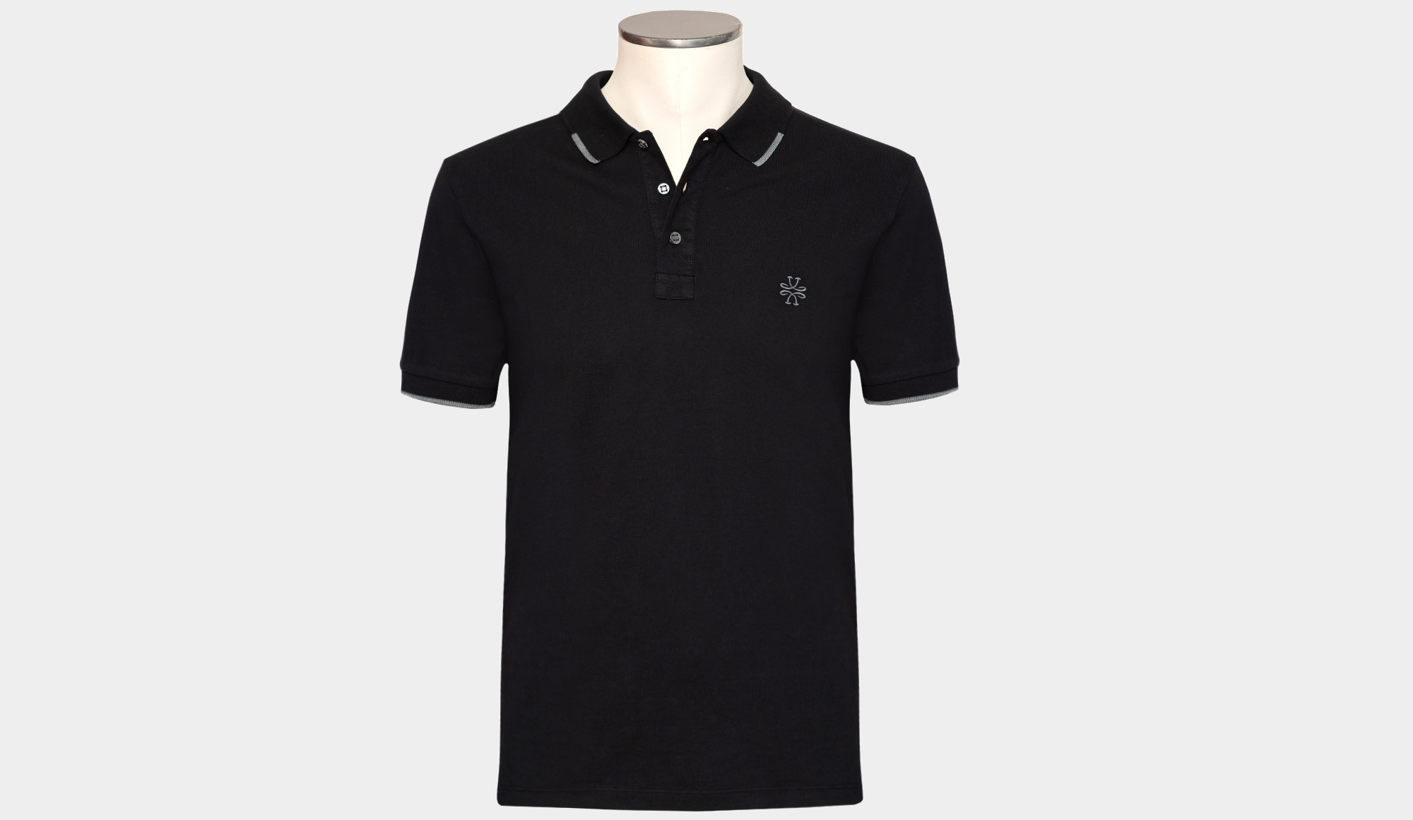 Polo pique negro sales