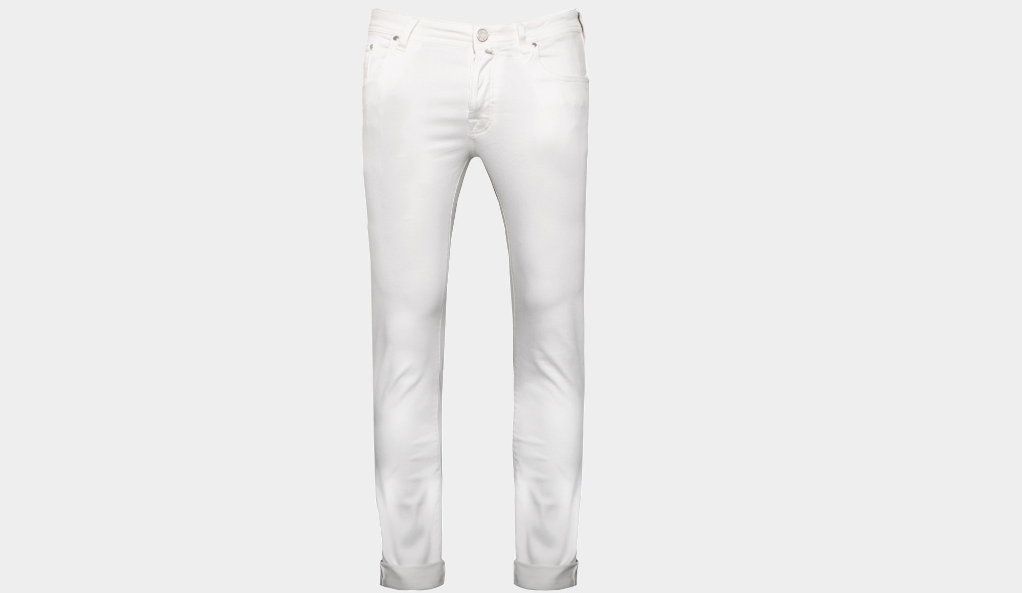Jacob Cohen White Mid Waist Tapered Birgitte Pants