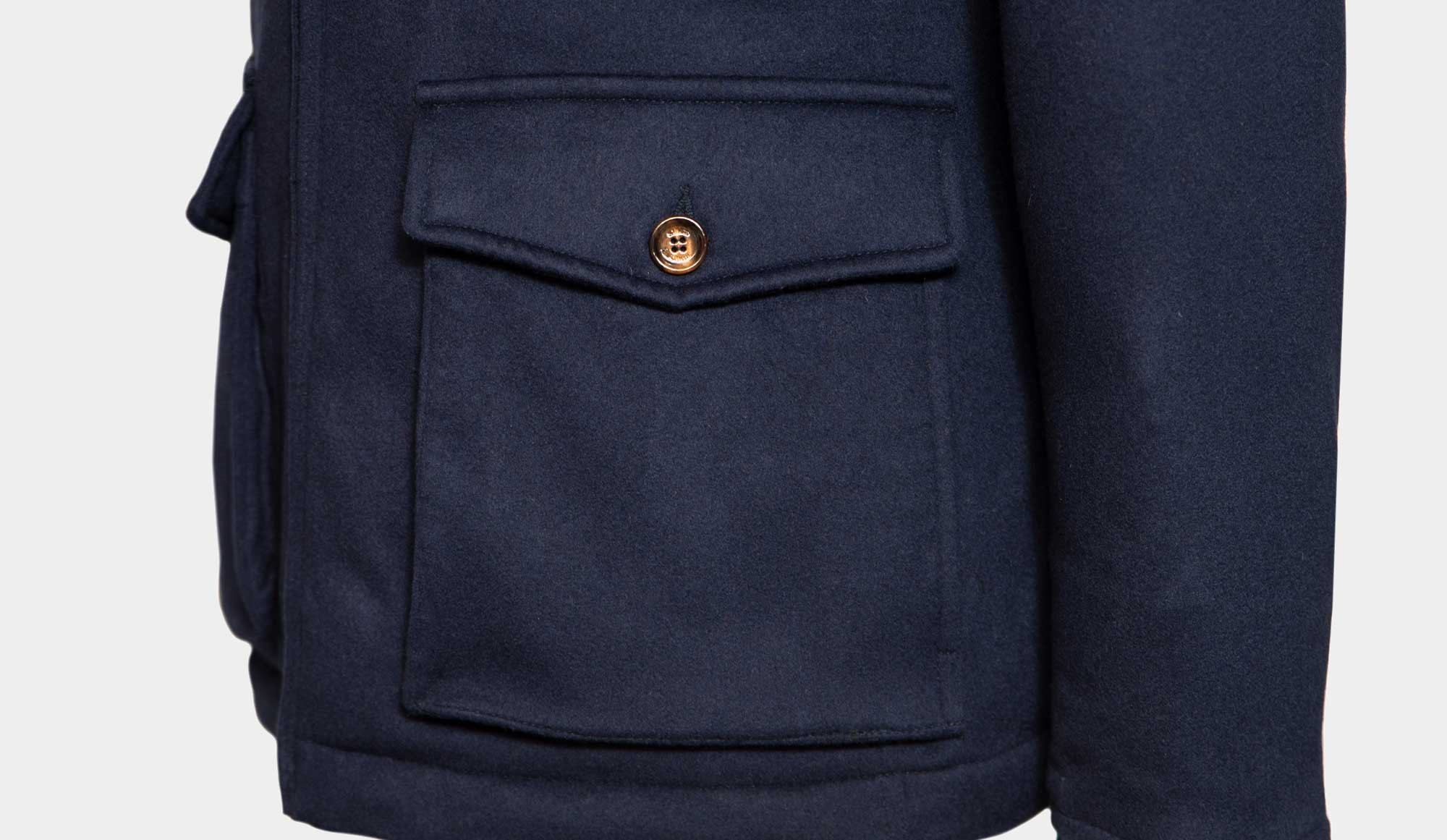 Kired single-breasted cashmere coat - Blue