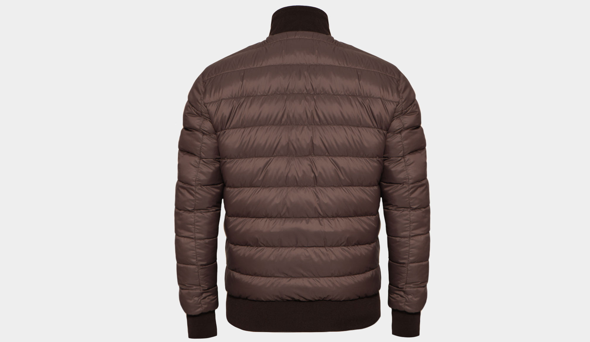 Lubiam Leather Bomber Brown