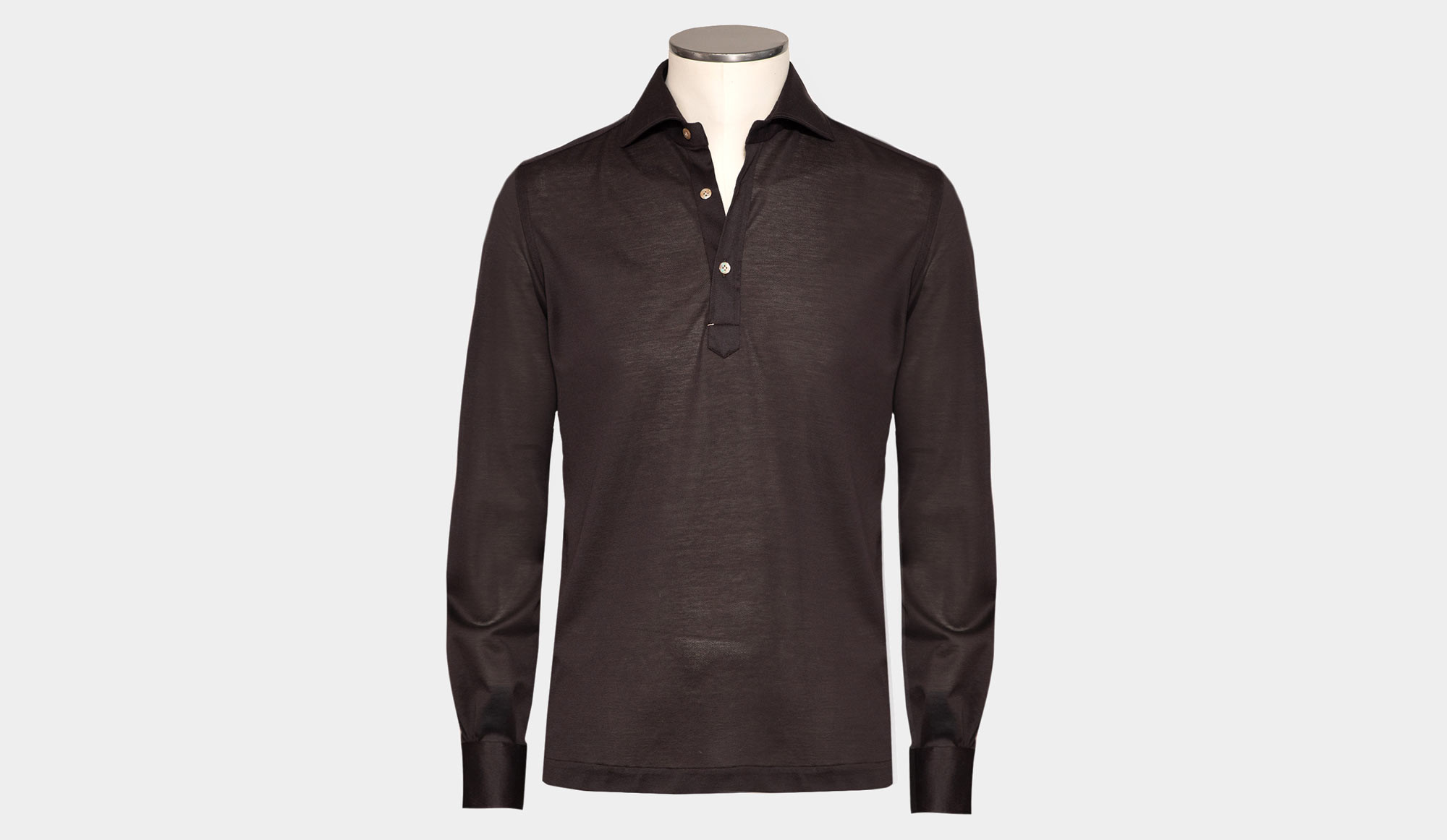Mazzarelli Polo Camicia Pique Brown