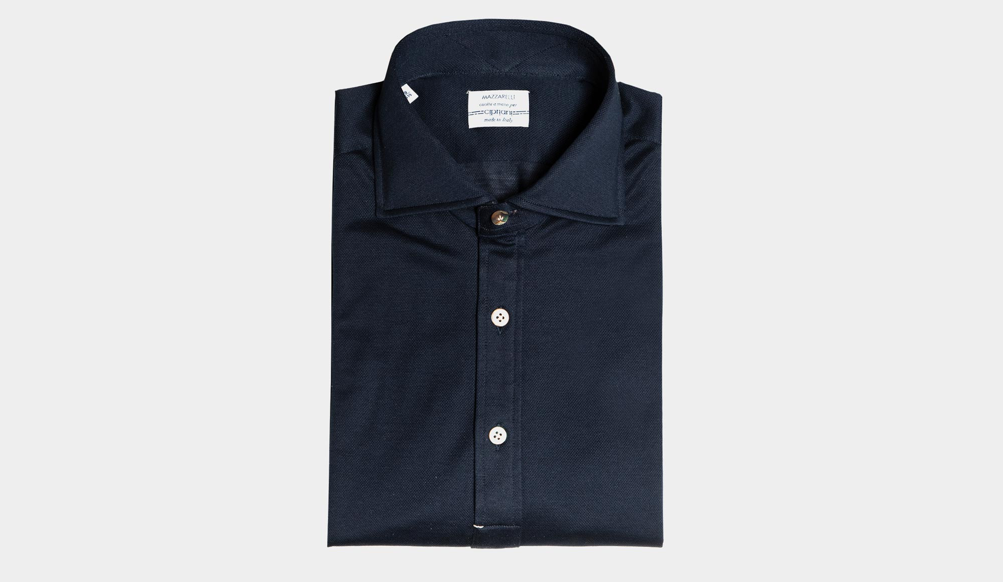 Mazzarelli Polo Camicia Pique Navy