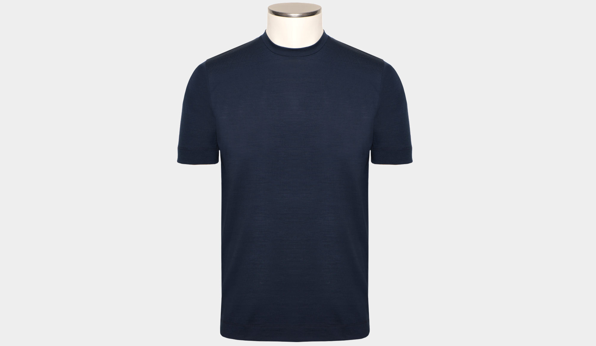Mazzarelli T shirt Merinos Navy