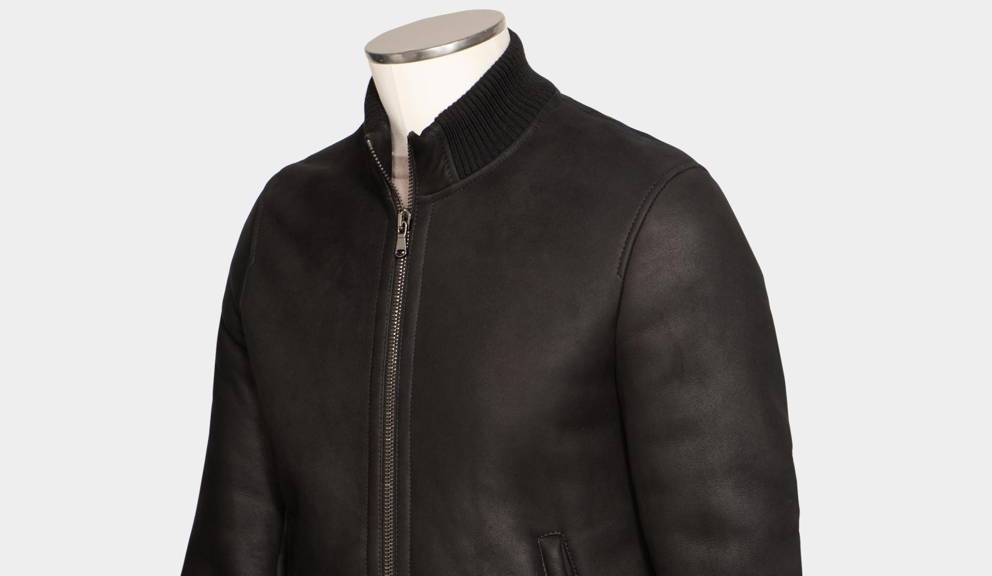 MONTE DORO モンテドーロ　ピーコート Montedoro Shearling Bomber Black