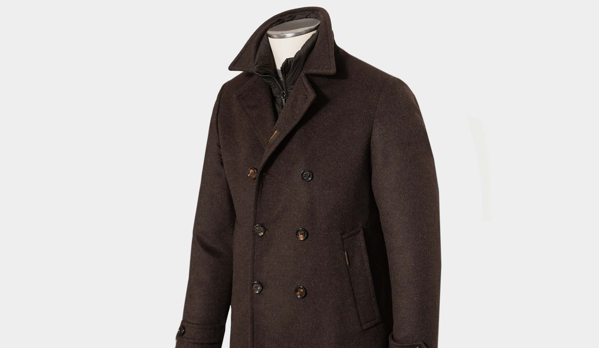 Brown pea coat Clearance