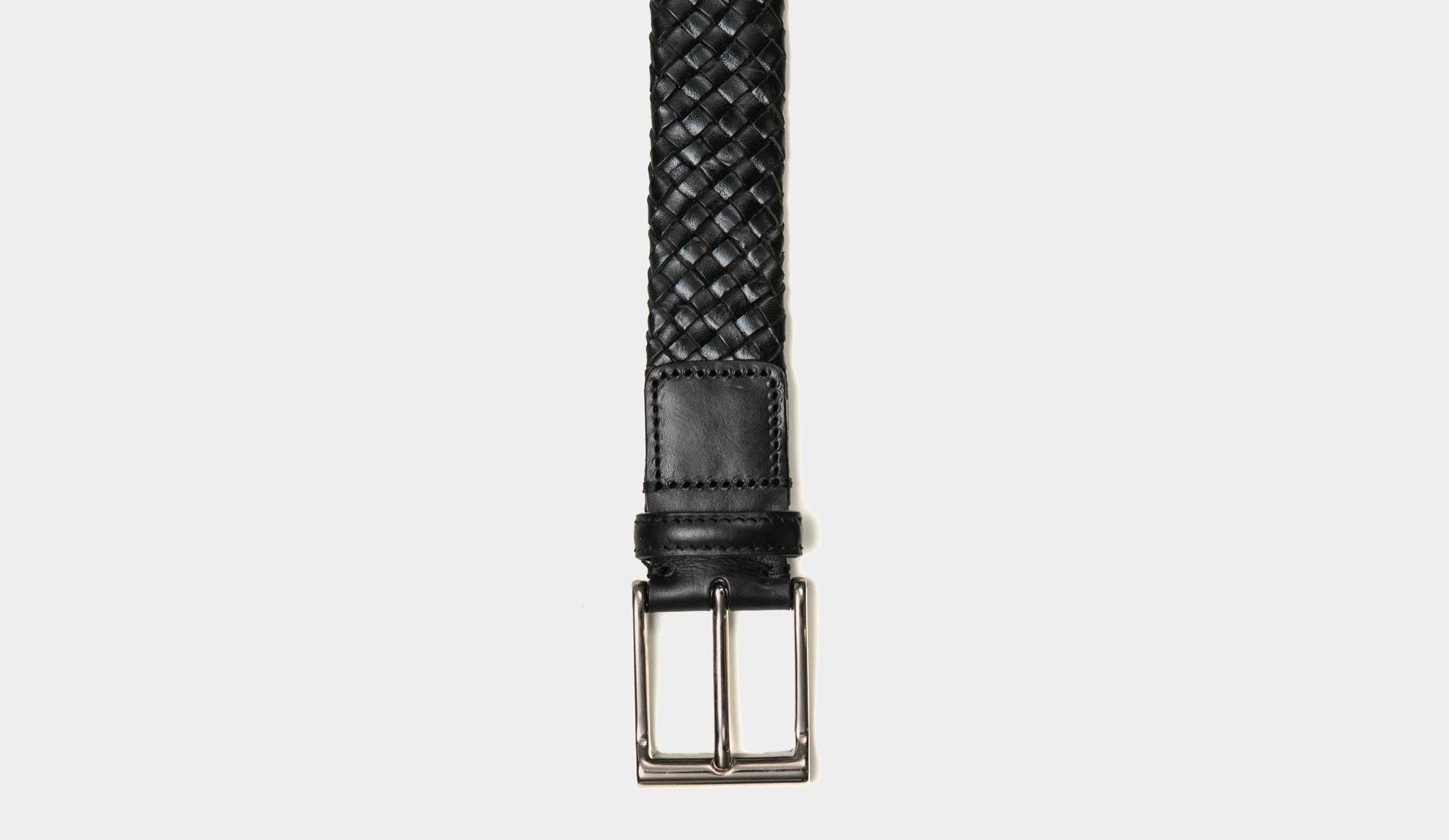 Paolo Vitale Braided Belt Black
