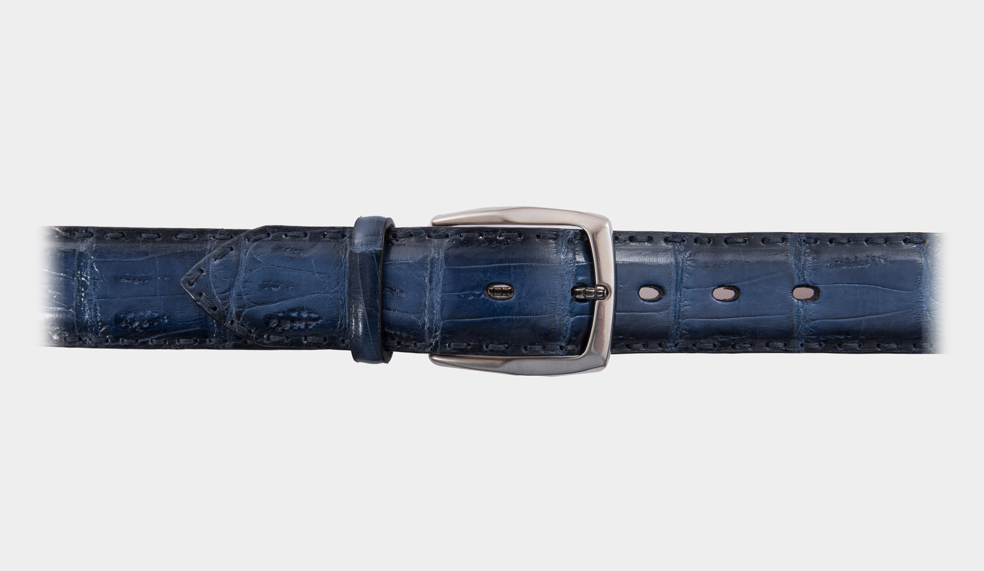Paolo Vitale Belt Croco Blue