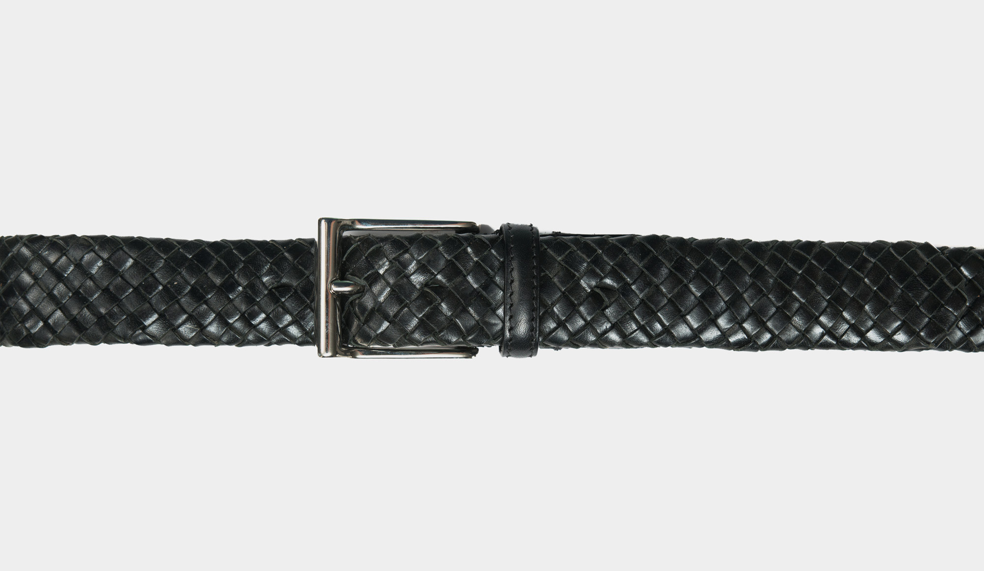 Paolo Vitale Braided Belt Black