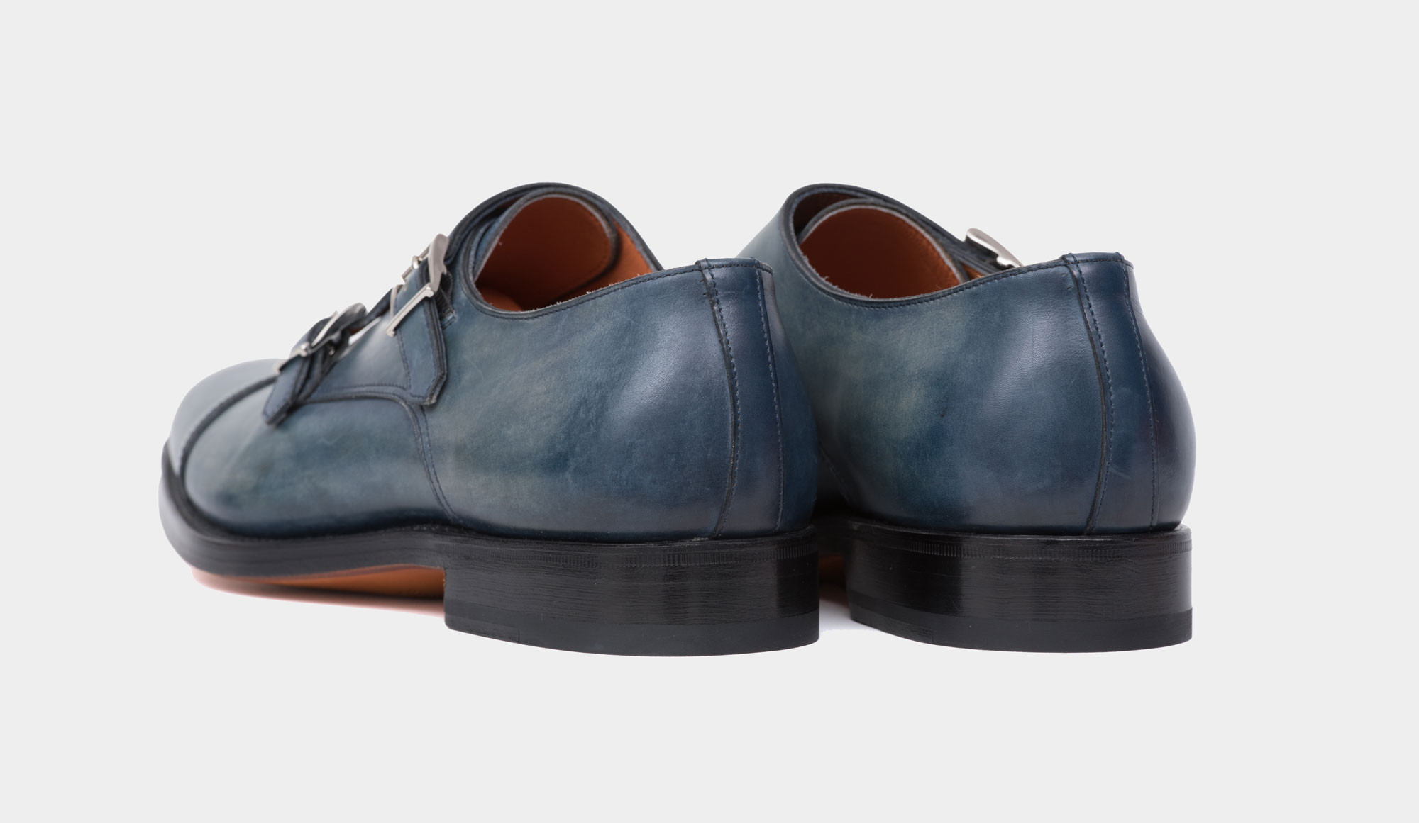 santoni blue shoes