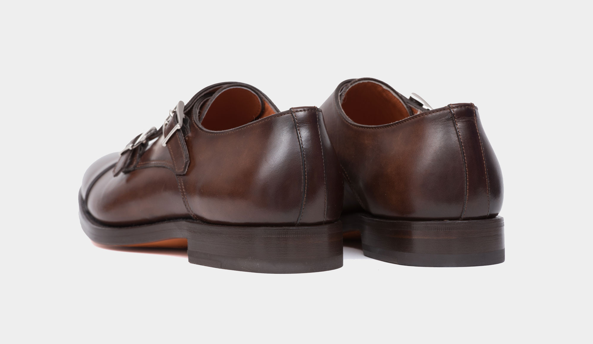 Santoni Double Monks Brown