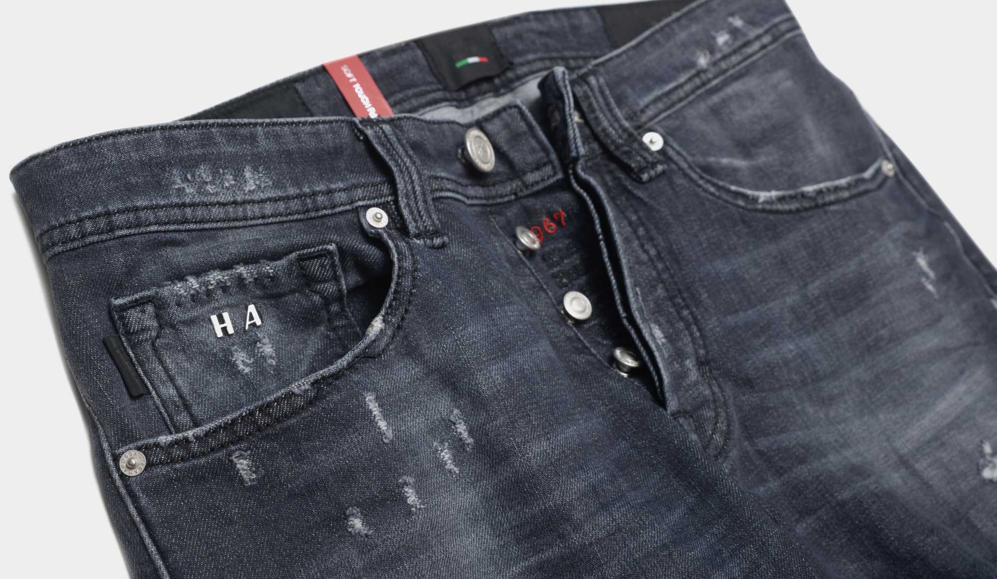 Tramarossa Jeans Destroyed Grey Black