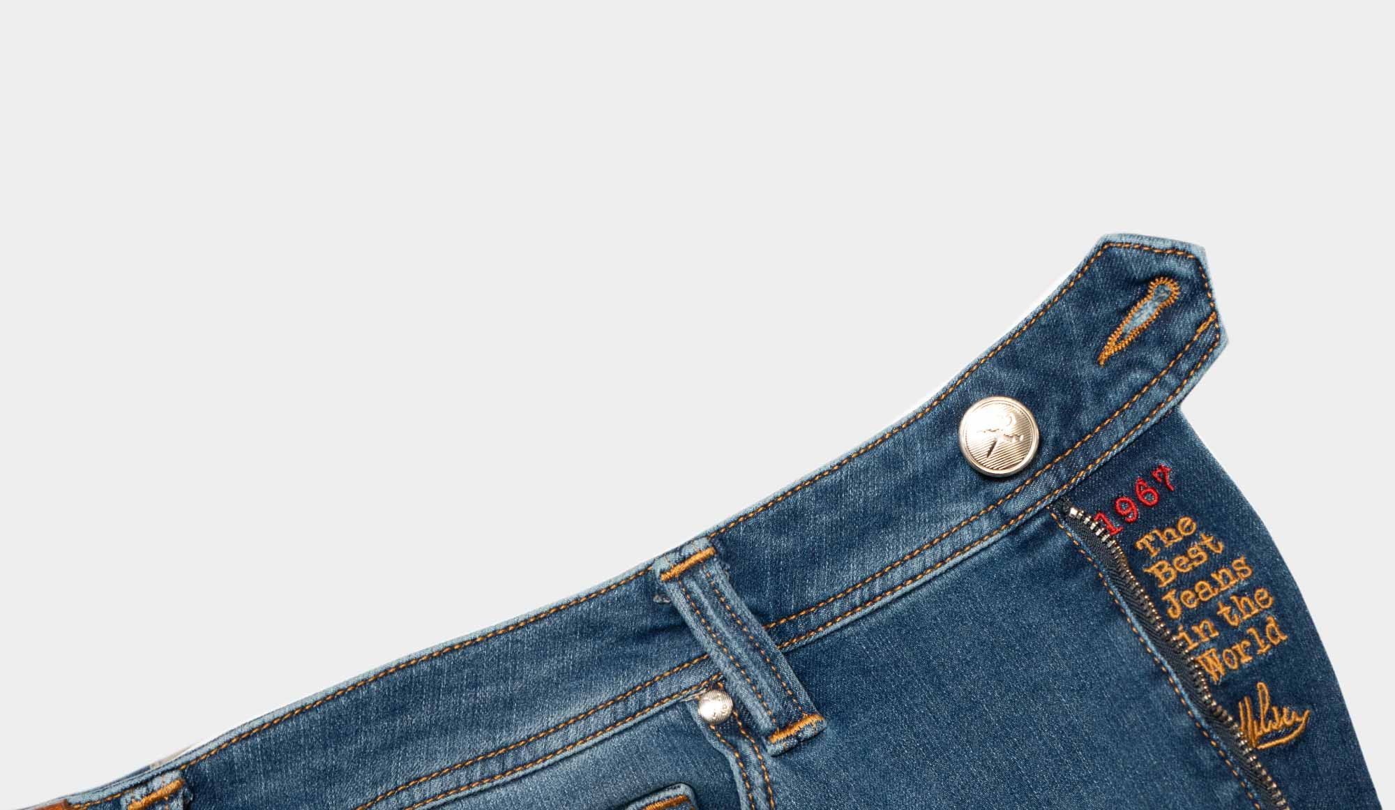 Jeans trama rossa hotsell