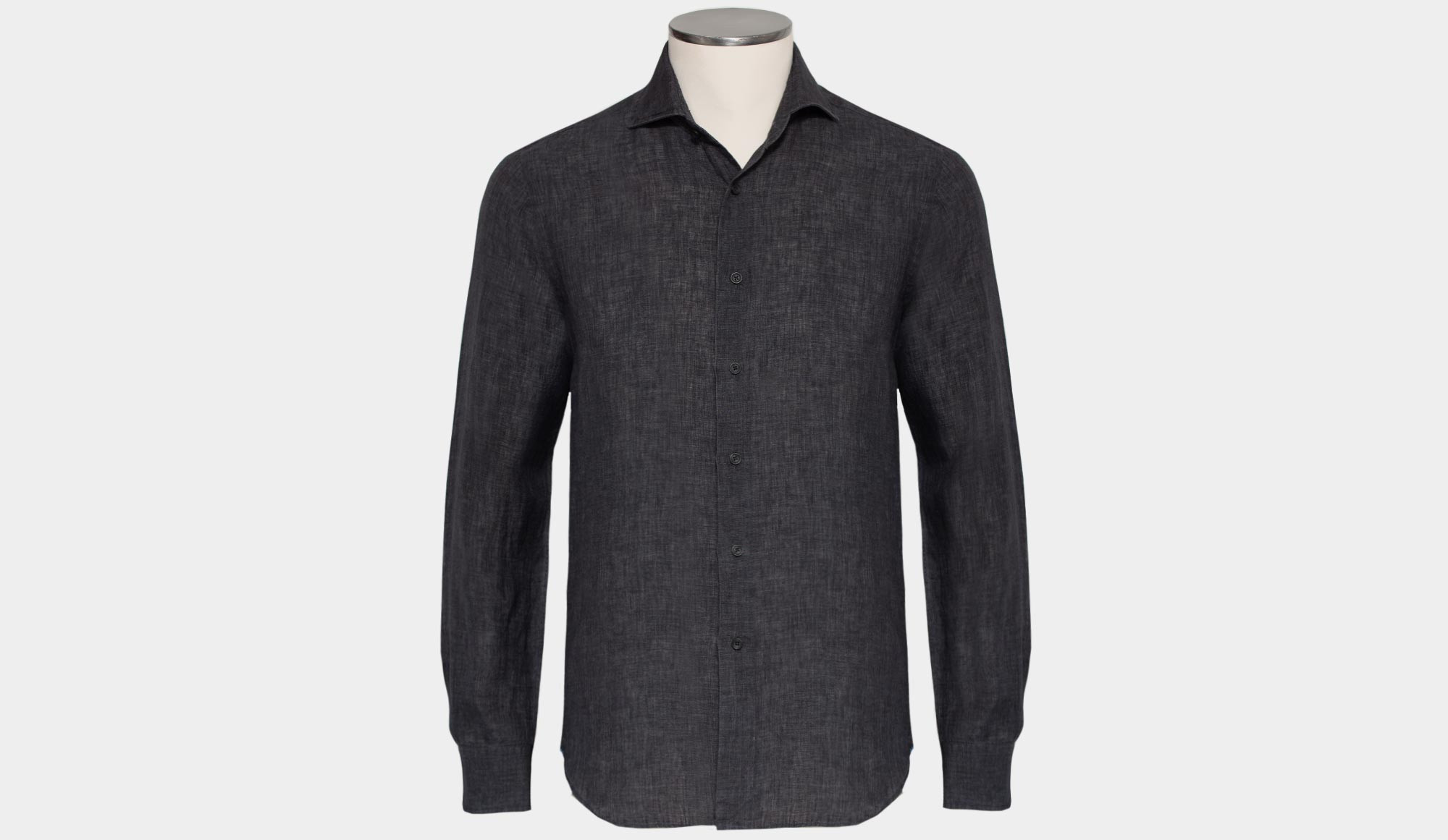 Xacus Linen Shirt Grey Black