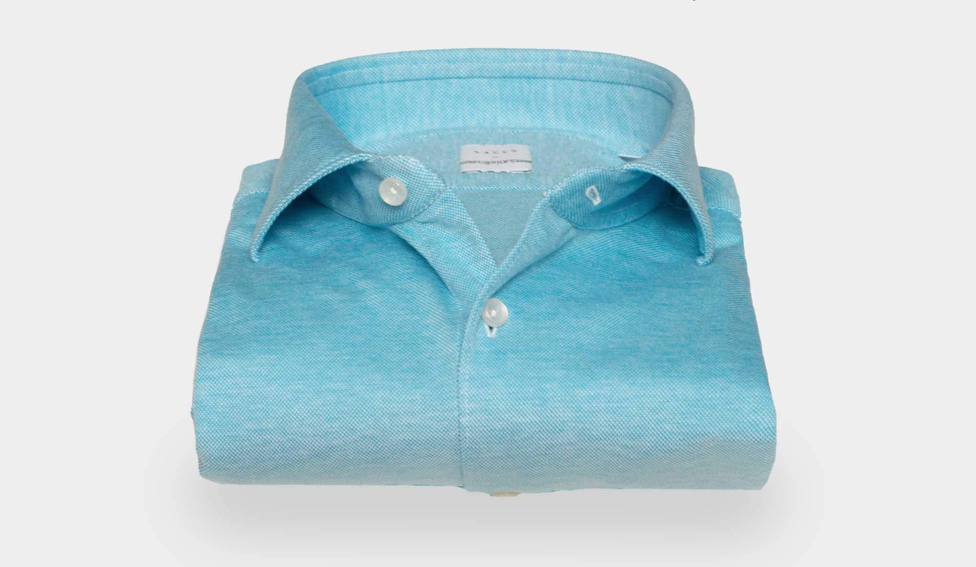 Xacus Cotton Jersey Shirt Aqua