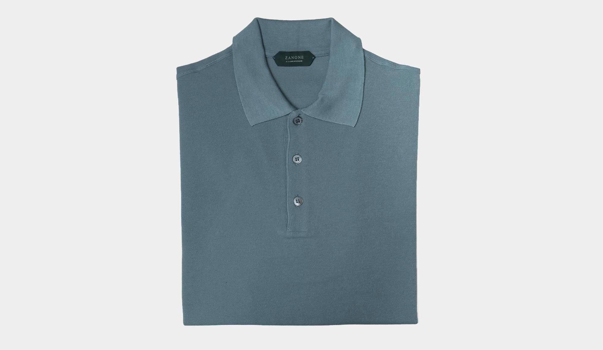 Zanone Polo Ice Piquet Petrol