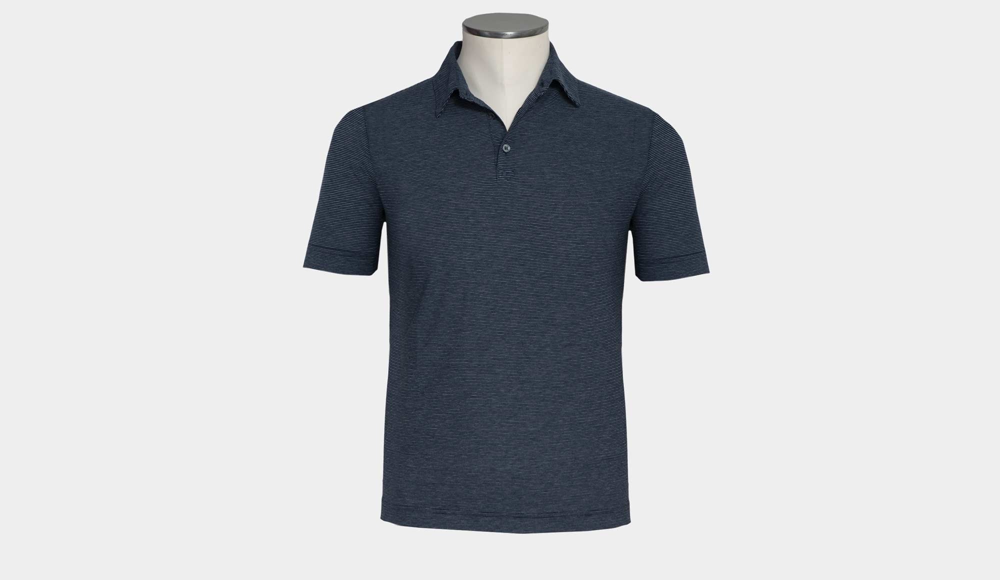 wat betreft Ontevreden etnisch Zanone Ice Cotton Polo Navy Stripe