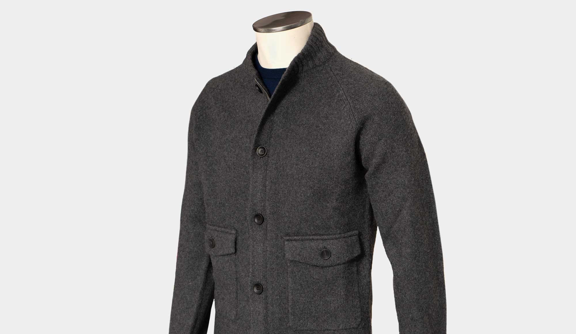 Zanone Cardigan Wool-Cashmere Grey