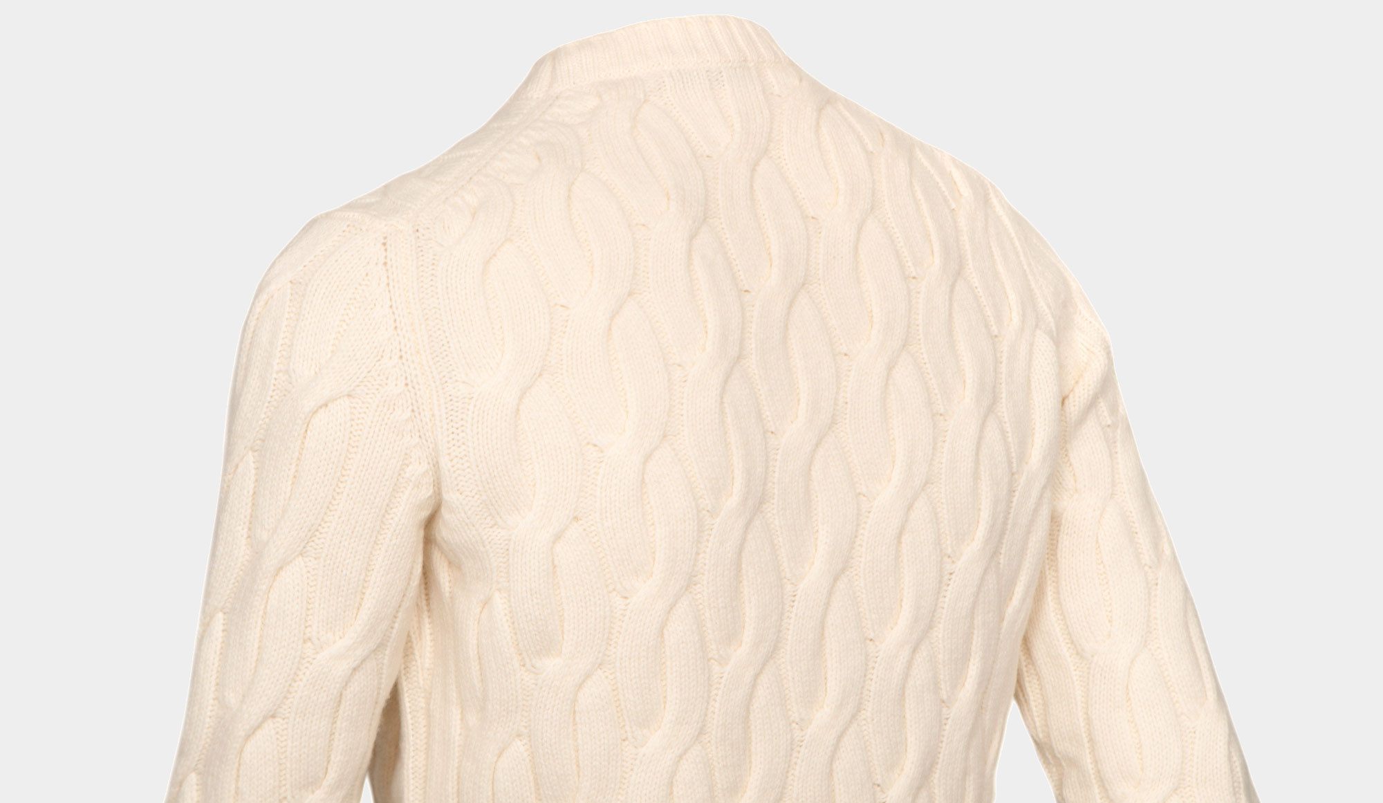 Zanone Geelong Cable Crewneck Off White