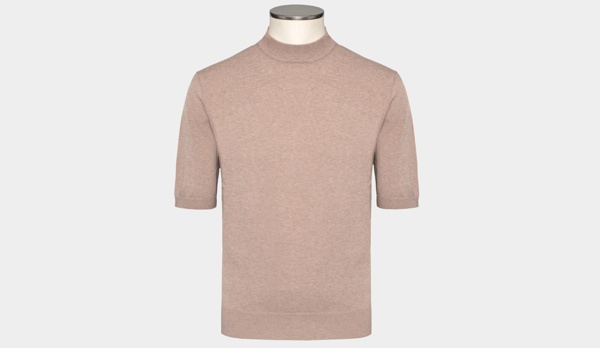 Zanone Crewneck Short Sleeve Beige