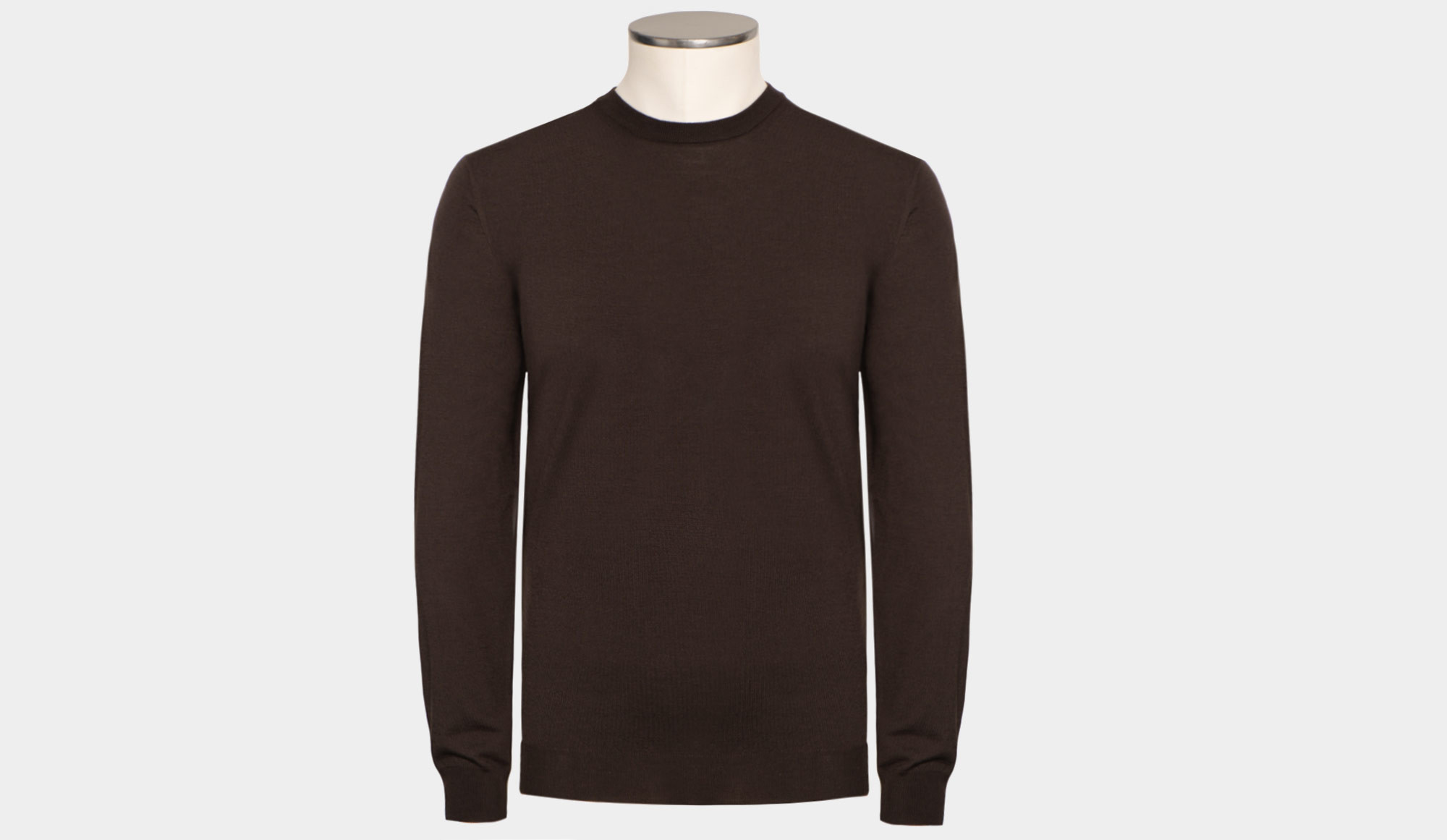 Zanone Crewneck Flexwool Brown
