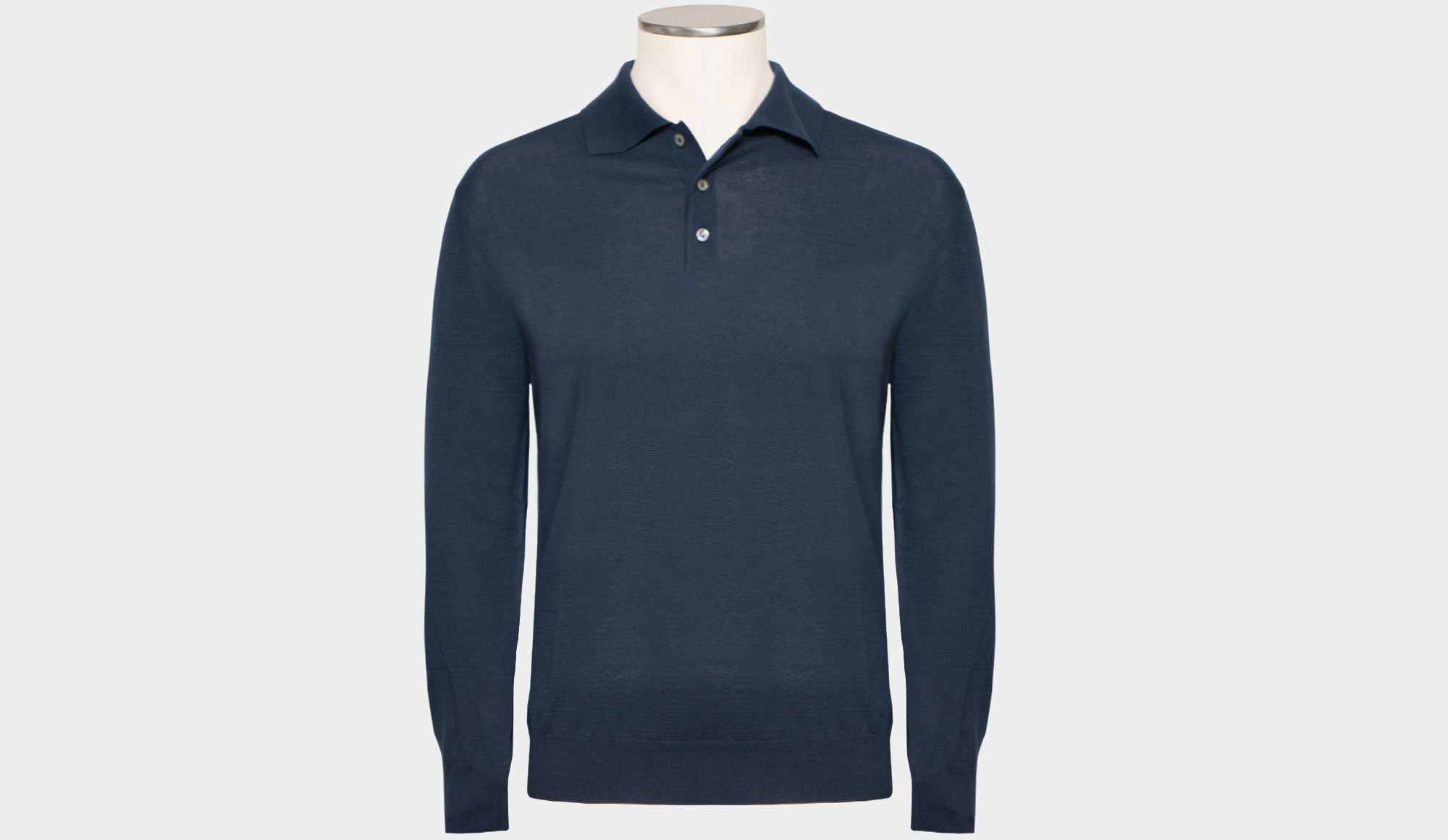 Zanone Polo Cotton-Silk Navy