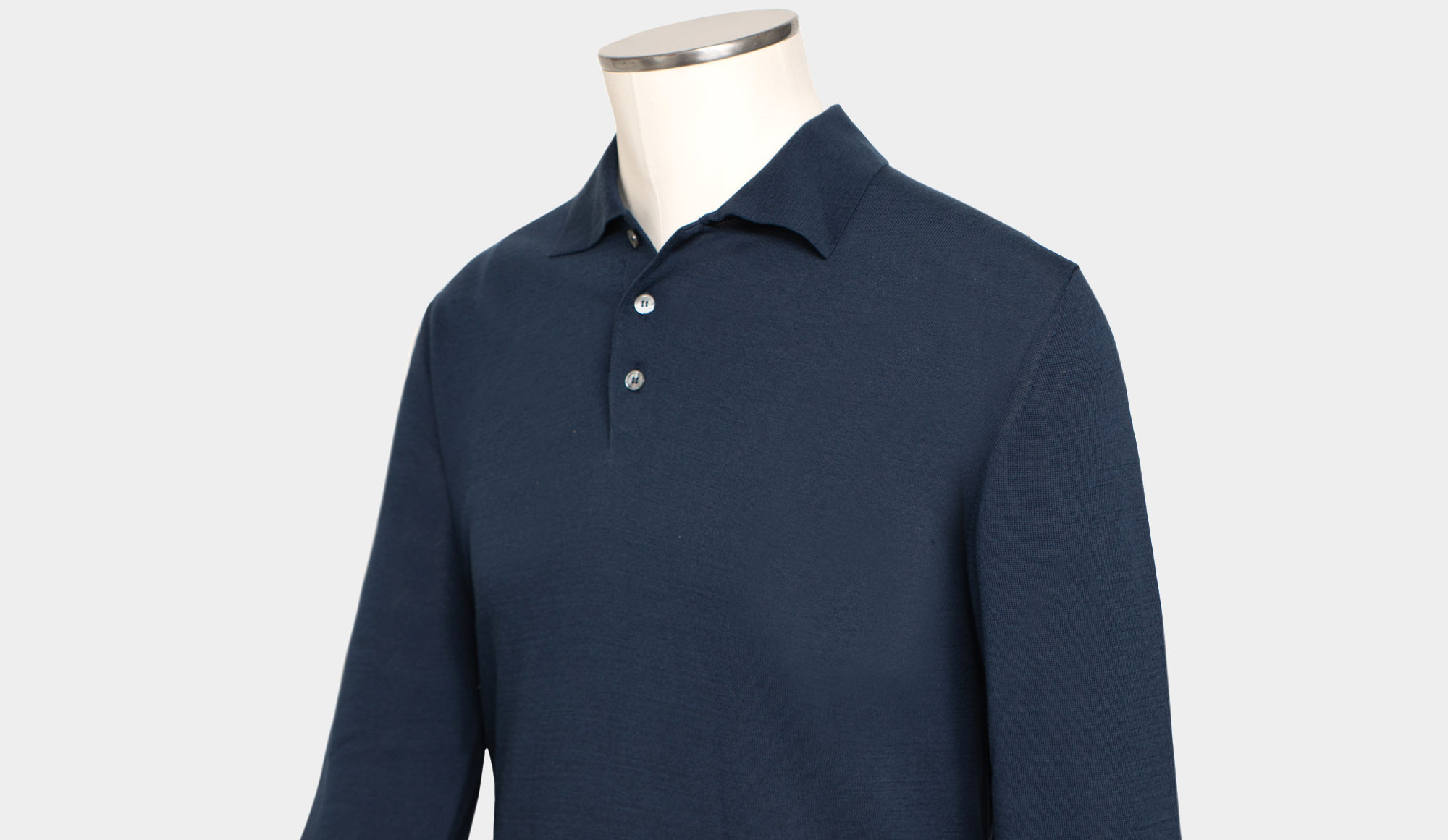 Zanone Polo Cotton-Silk Navy