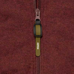 Aspesi Gilet Zip Wool Jersey Burgundy