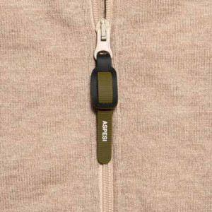 Aspesi Gilet Zip Wool Jersey Beige