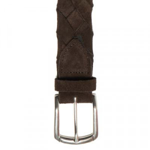 Andrea d'Amico Braided Belt Suede Brown