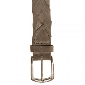 Andrea d'Amico Braided Belt Suede Taupe