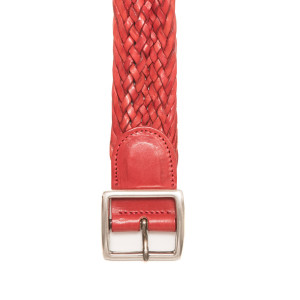 d'Amico Braided Belt Stonewashed Red