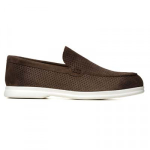 Doucals Braided Loafer Suede Brown