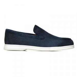 Doucals Braided Loafer Suede Blue