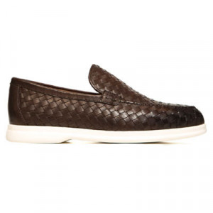 Doucals Braided Loafer Brown